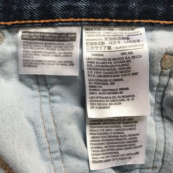 Levi's 550 Men's 56x30 Fits 55x29 Dark Stonewash Relaxed Fit 100% Cotton Jeans - Picture 4 of 12